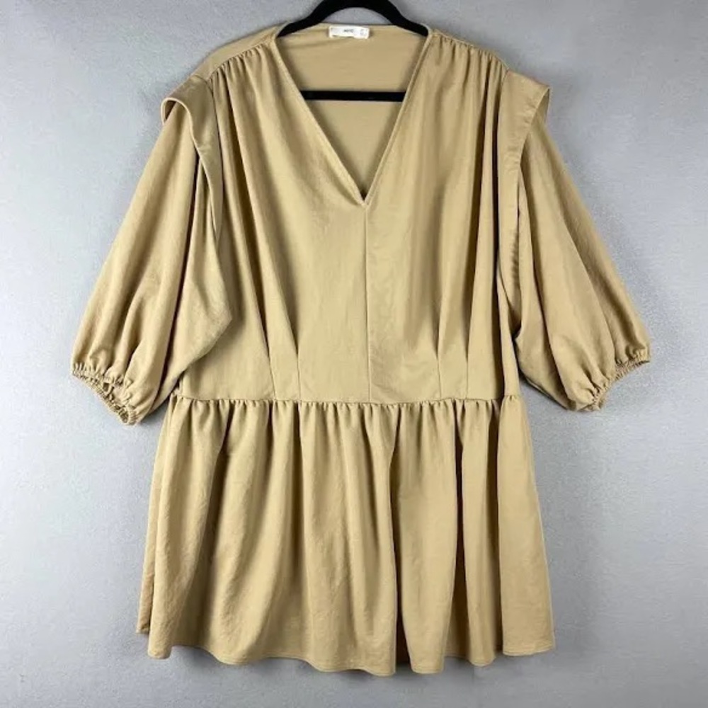 Mango Tan Mini Dress